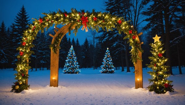 Location d'une arche de noël pour des événements enchanteurs